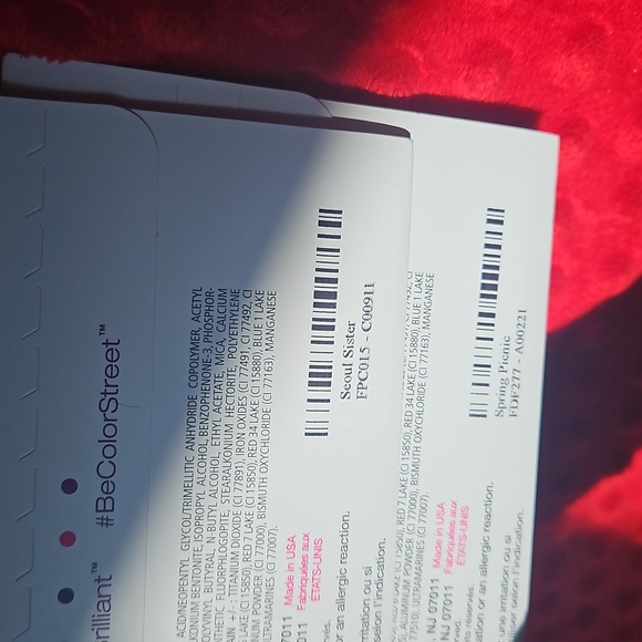 Mani and Pedi set Pastel Plaid mani and Pink Pedi Color Street - Picture 2 of 5